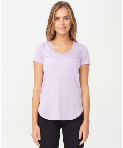 Women's Gym T-shirt Purple $16.49 Tops