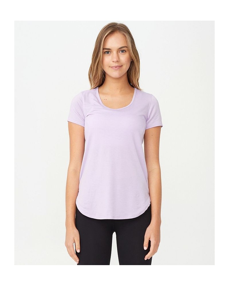 Women's Gym T-shirt Purple $16.49 Tops