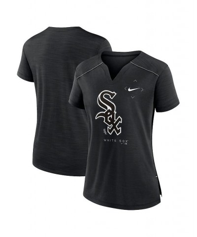 Women's Black Chicago White Sox Pure Pride Boxy Performance Notch Neck T-shirt Black $18.90 Tops