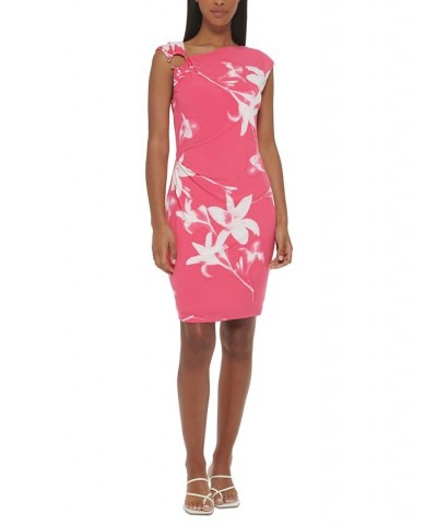 Women's Sleeveless Floral Bodycon Dress Rosebud Multi $53.78 Dresses