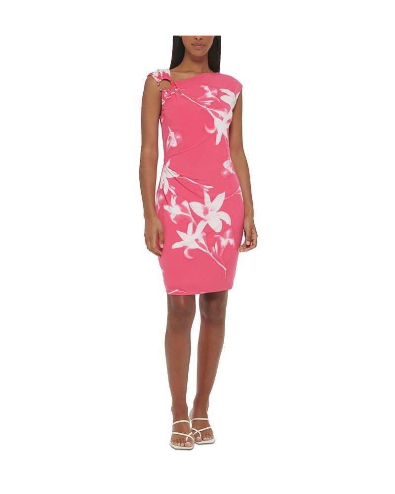 Women's Sleeveless Floral Bodycon Dress Rosebud Multi $53.78 Dresses