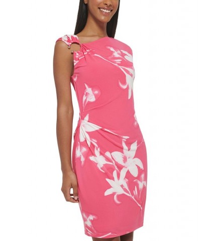 Women's Sleeveless Floral Bodycon Dress Rosebud Multi $53.78 Dresses