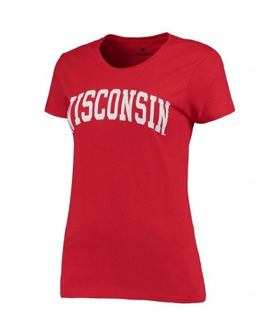 Women's Branded Red Wisconsin Badgers Basic Arch T-shirt Red $14.74 Tops