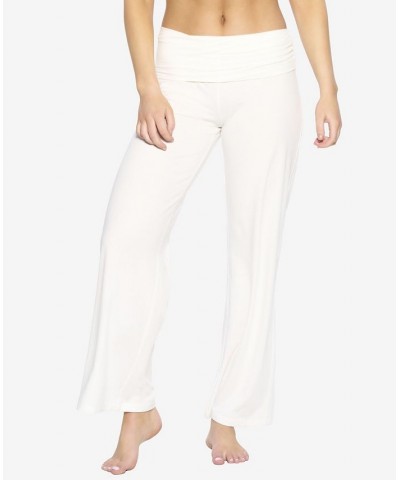 Women's Naturally Soft Wide Leg Roll Over Pant Cloud $27.26 Pants