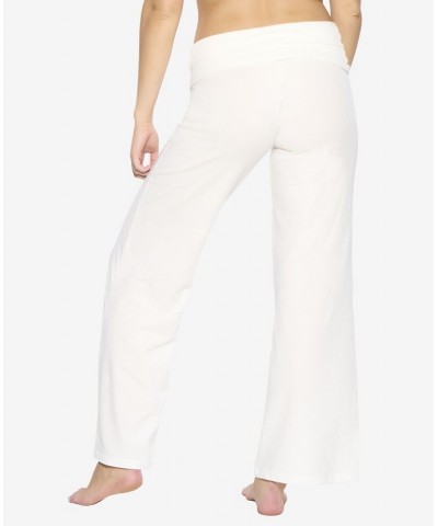 Women's Naturally Soft Wide Leg Roll Over Pant Cloud $27.26 Pants