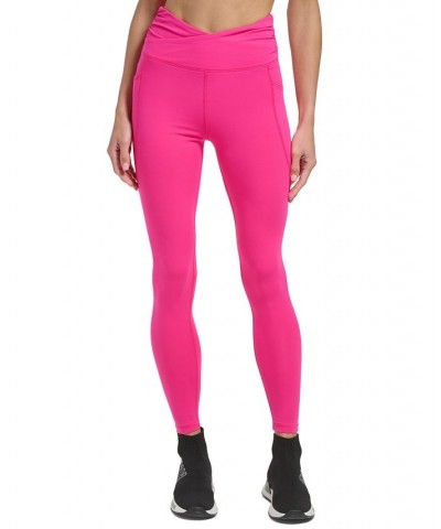 Crossover Balance Compression Super Soft Leggings Pink $19.48 Pants