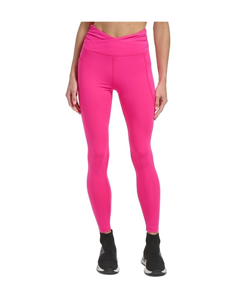 Crossover Balance Compression Super Soft Leggings Pink $19.48 Pants