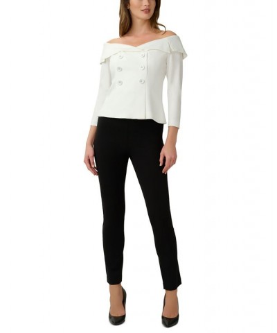 Women's Off-The-Shoulder Top Ivory $61.16 Tops