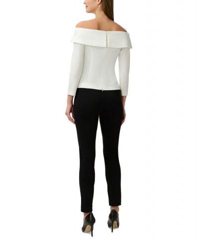 Women's Off-The-Shoulder Top Ivory $61.16 Tops