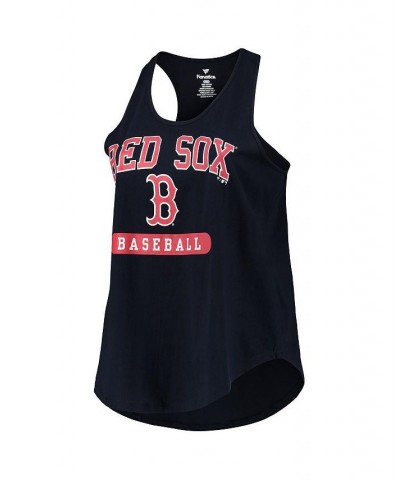 Women's Navy Boston Red Sox Plus Size Racerback Tank Top Navy $18.48 Tops