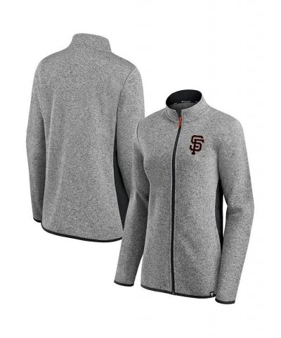 Women's Branded Heathered Charcoal San Francisco Giants Primary Logo Fleece Full-Zip Jacket Heathered Charcoal $40.50 Jackets