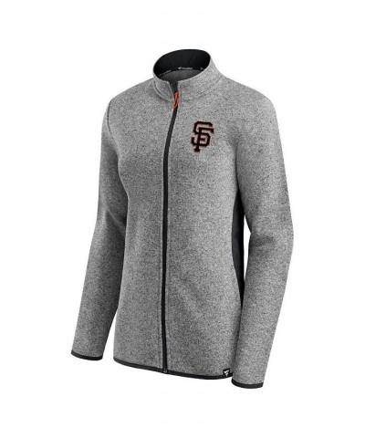 Women's Branded Heathered Charcoal San Francisco Giants Primary Logo Fleece Full-Zip Jacket Heathered Charcoal $40.50 Jackets