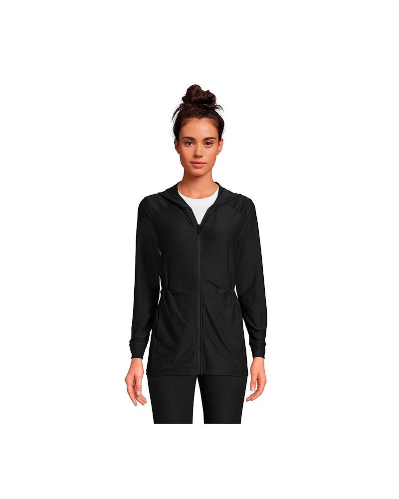 Women's Petite Soft Performance Full Zip Hoodie Black $42.30 Sweatshirts