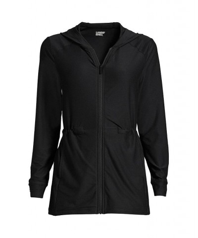 Women's Petite Soft Performance Full Zip Hoodie Black $42.30 Sweatshirts