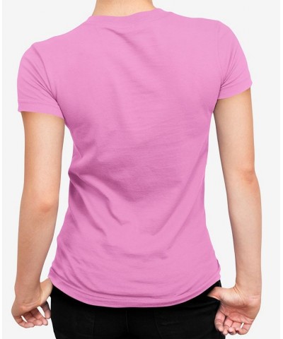 Women's Word Art Whiskers T-shirt Pink $15.05 Tops