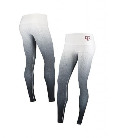 Women's White Black Texas A&M Aggies Static Print Ombre Leggings White, Black $26.65 Pants