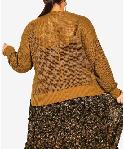 Trendy Plus Size Amelia Jumper Sweater Yellow $40.05 Sweaters