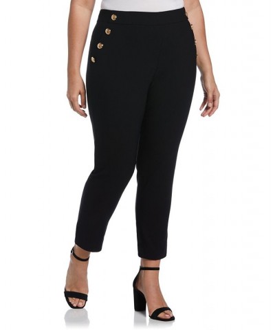 Plus Size Supreme Stretch Twill Slim Pull-On Ankle Pants Black $40.33 Pants