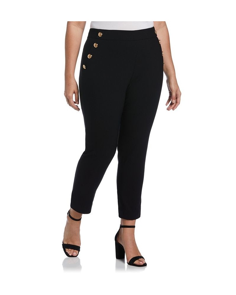 Plus Size Supreme Stretch Twill Slim Pull-On Ankle Pants Black $40.33 Pants