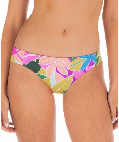 Juniors' Max Isla Moderate-Coverage Side-Tab Bikini Bottoms Violet $30.55 Swimsuits