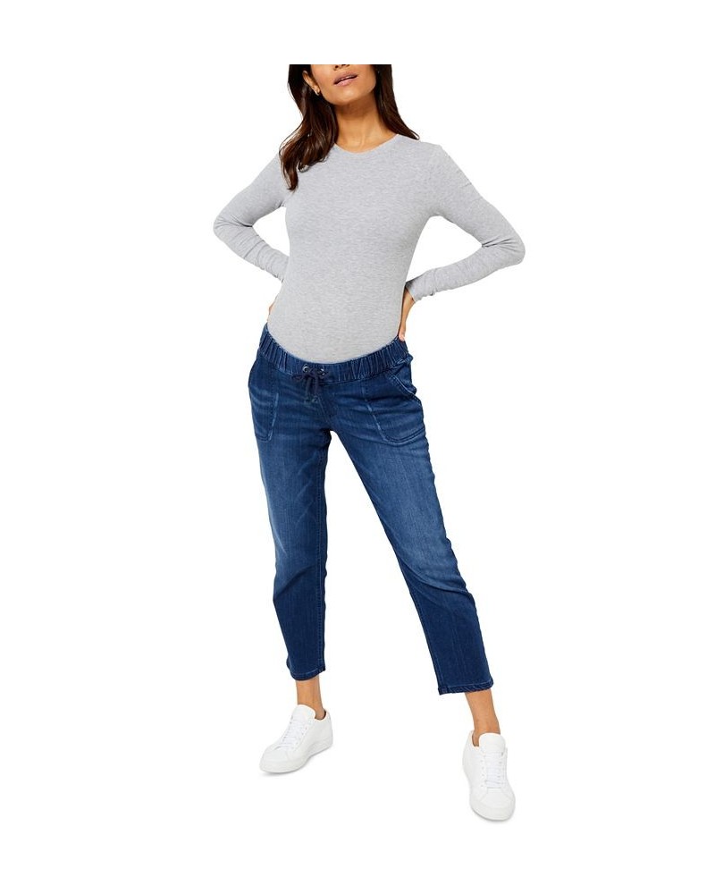 LUXEssentials Ribbed Crewneck Maternity T-Shirt Grey $24.00 Tops