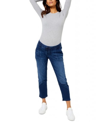 LUXEssentials Ribbed Crewneck Maternity T-Shirt Grey $24.00 Tops