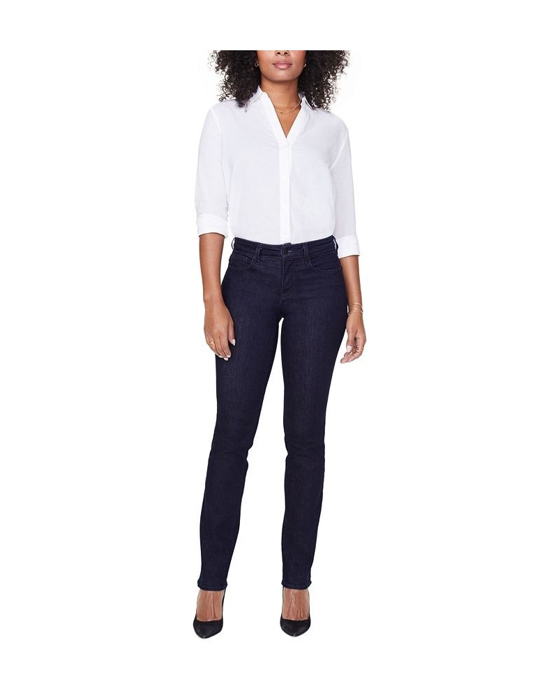 Marilyn Tummy-Control Straight-Leg Jeans Black $34.70 Jeans