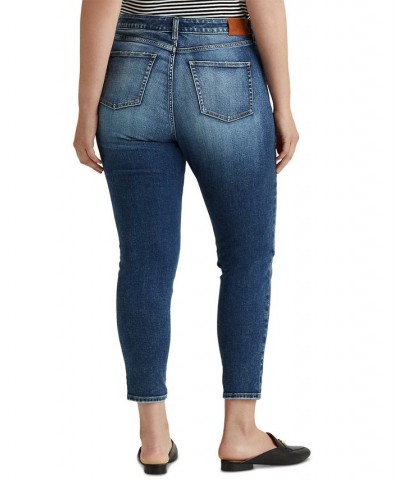 Plus-Size High-Rise Skinny Ankle Jeans Empire Black Wash $40.00 Jeans