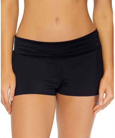 Juniors' Long-sleeve Rashguard & Hipster Bikini Bottoms Black $24.60 Swimsuits