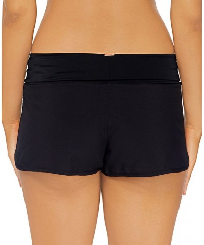 Juniors' Long-sleeve Rashguard & Hipster Bikini Bottoms Black $24.60 Swimsuits