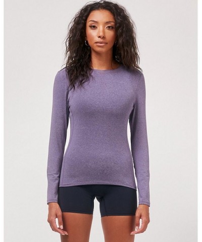 To Practice Compression Long Sleeve Top for Women Heather violet $23.78 Tops