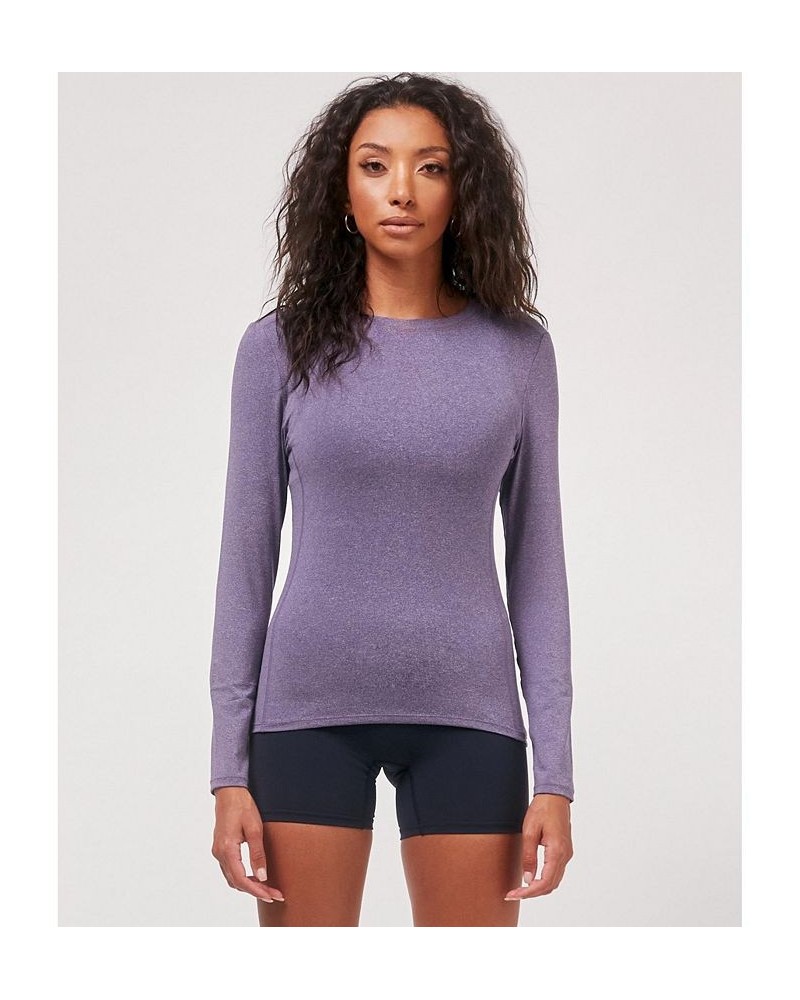 To Practice Compression Long Sleeve Top for Women Heather violet $23.78 Tops