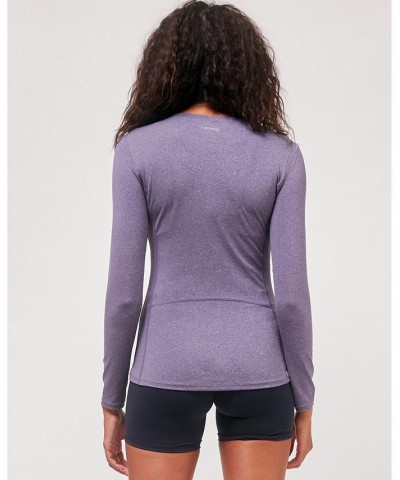 To Practice Compression Long Sleeve Top for Women Heather violet $23.78 Tops