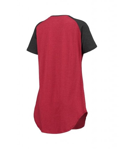 Women's Crimson Charcoal Alabama Crimson Tide Raglan V-Neck Nightshirt Crimson, Charcoal $22.00 Pajama