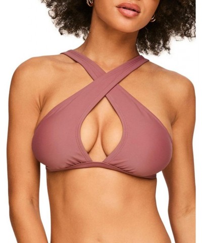 Demi Women's Swimwear Bra Top Dark pink $25.28 Swimsuits