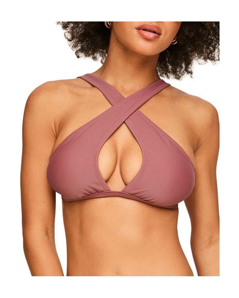 Demi Women's Swimwear Bra Top Dark pink $25.28 Swimsuits