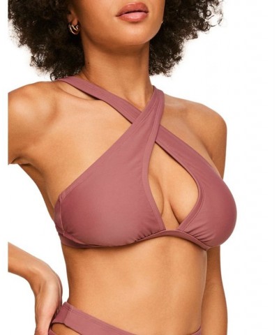 Demi Women's Swimwear Bra Top Dark pink $25.28 Swimsuits