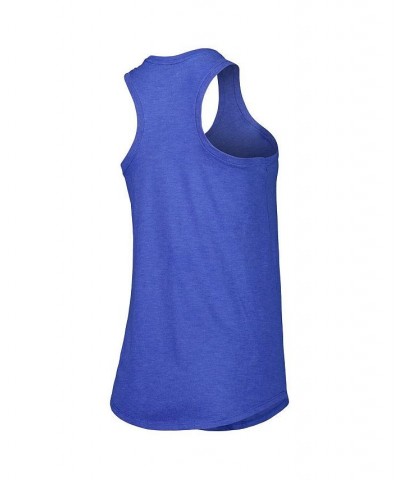 Women's Royal Los Angeles Dodgers Americana Tri-Blend Racerback Tank Top Royal $26.40 Tops