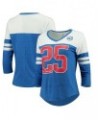 Women's Philadelphia 76ers Starstruck Name and Number Tri-Blend 3/4-Sleeve V-Neck T-shirt Royal $20.00 Tops