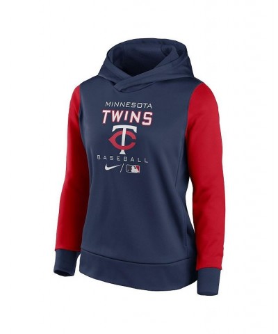 Women's Navy and Red Minnesota Twins Authentic Collection Pullover Hoodie Navy, Red $40.50 Sweatshirts