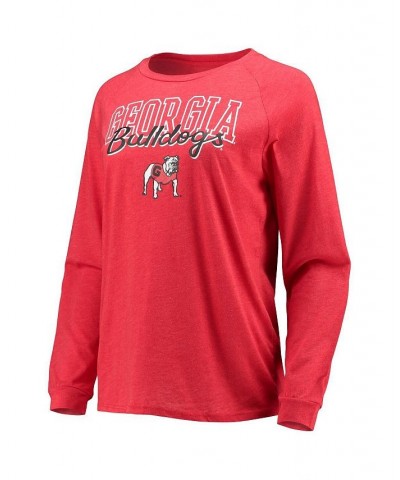 Women's Red Gray Georgia Bulldogs Raglan Long Sleeve T-shirt and Shorts Sleep Set Red, Gray $34.44 Pajama