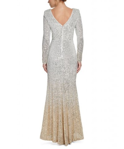 Ombré-Sequinned Gown Gold $77.40 Dresses