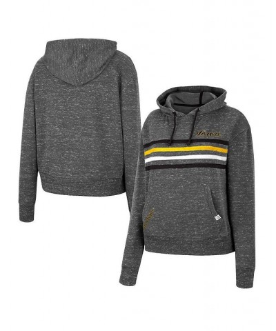 Women's Charcoal Iowa Hawkeyes Backstage Speckled Pullover Hoodie Charcoal $31.02 Sweatshirts