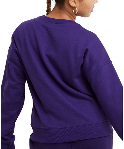 Women's Star Logo Powerblend Crewneck Sweatshirt Purple $25.18 Sweatshirts