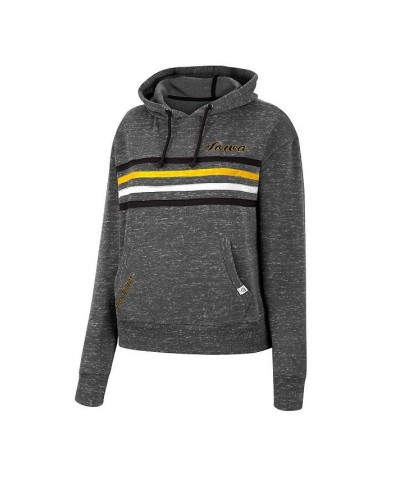 Women's Charcoal Iowa Hawkeyes Backstage Speckled Pullover Hoodie Charcoal $31.02 Sweatshirts