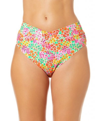 Juniors' Sun Garden Printed Square-Neck Bralette Bikini Top & Bottoms Multi $15.05 Swimsuits