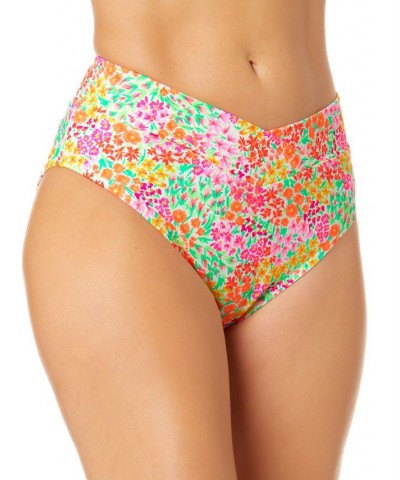 Juniors' Sun Garden Printed Square-Neck Bralette Bikini Top & Bottoms Multi $15.05 Swimsuits