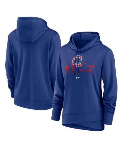 Women's Royal Chicago Cubs Diamond Knockout Performance Pullover Hoodie Royal $40.00 Sweatshirts