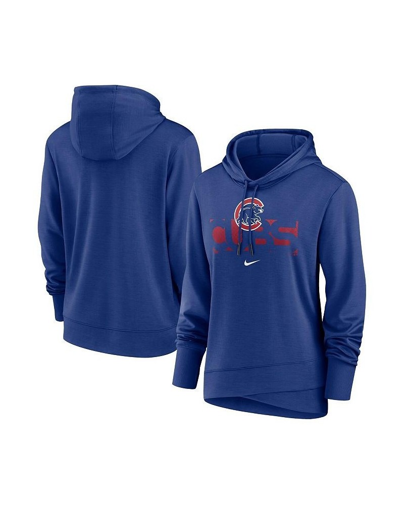 Women's Royal Chicago Cubs Diamond Knockout Performance Pullover Hoodie Royal $40.00 Sweatshirts