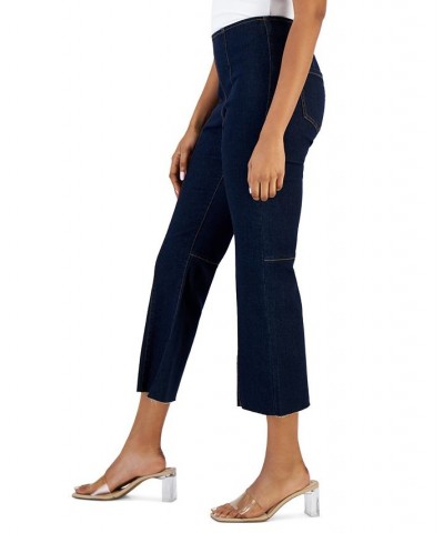 Women's High-Rise Pull-On Flared Cropped Jeans Dark Indigo $25.19 Jeans